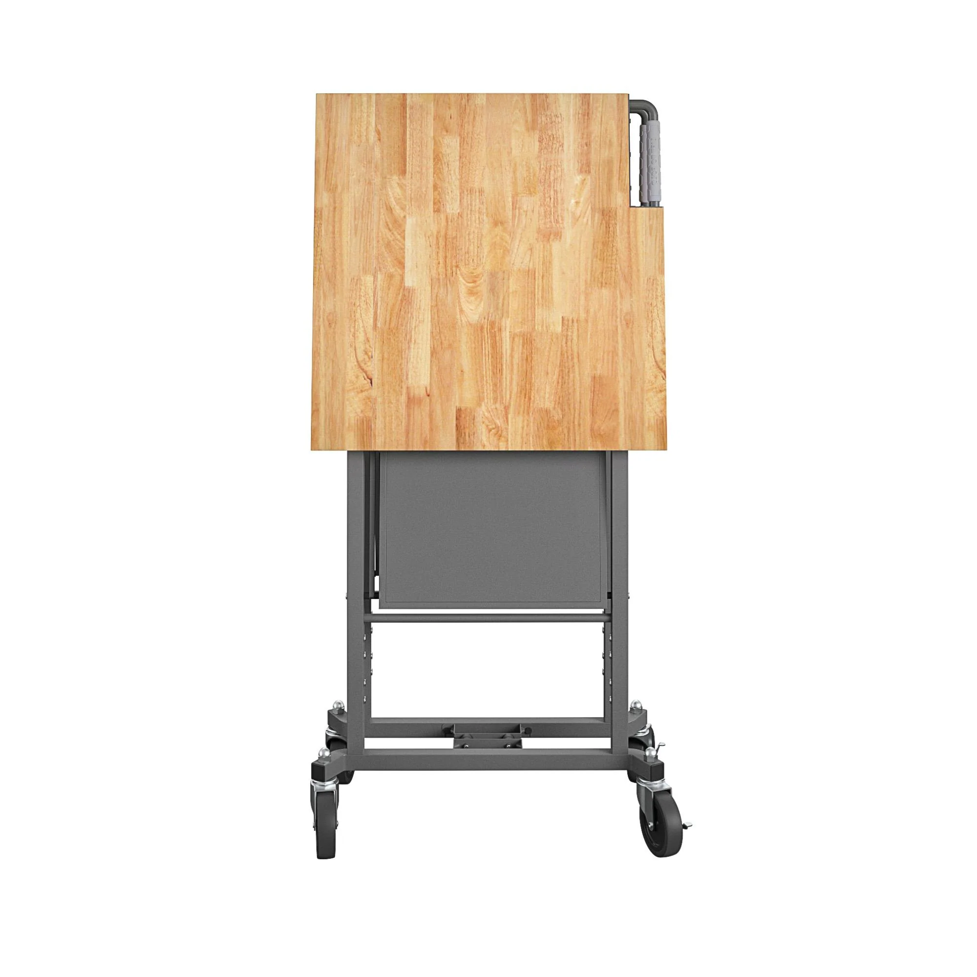 Cosco SmartFold Draagbare Werkbank met Slagersblok / Opklapbare Hulptafel (Grijze Stalen Structuur)