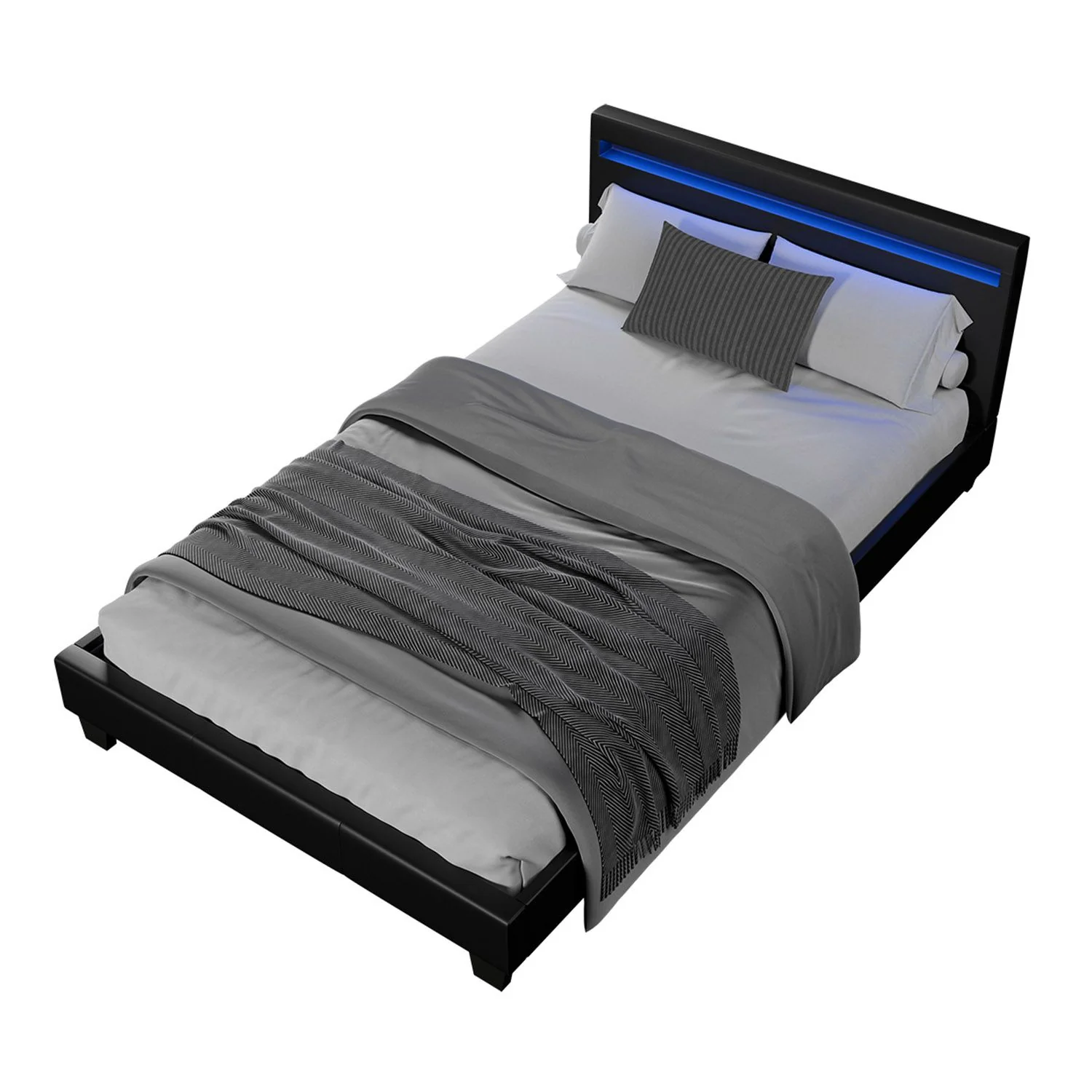 2025 Rustgevend slapen in het gestoffeerde bed Verona 120x200 cm in wit