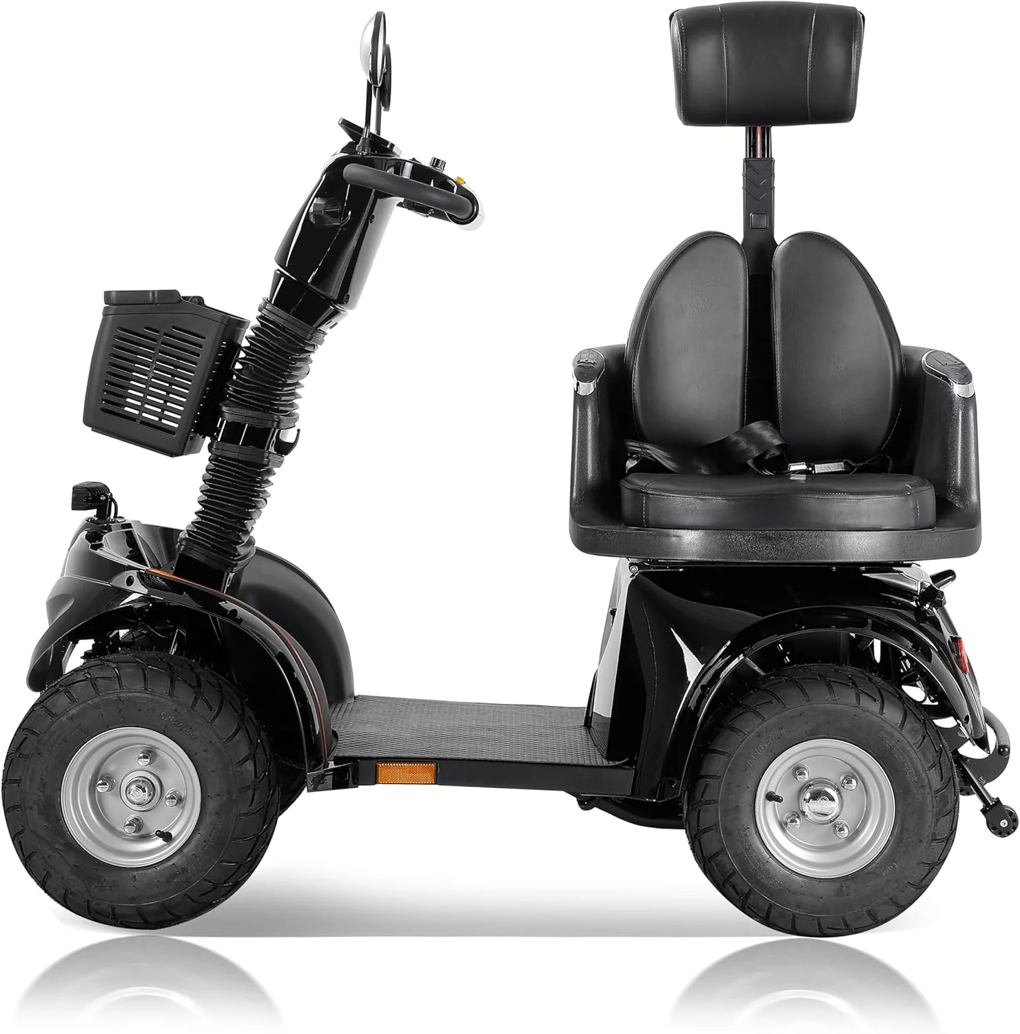 2025 ZVGREEN 4-wiel mobiliteitsscooter voor senioren �C Kapiteinsstoel, max. 15 km/u, ruime opbergruimte, draaibare stoel, elektromagnetische rem