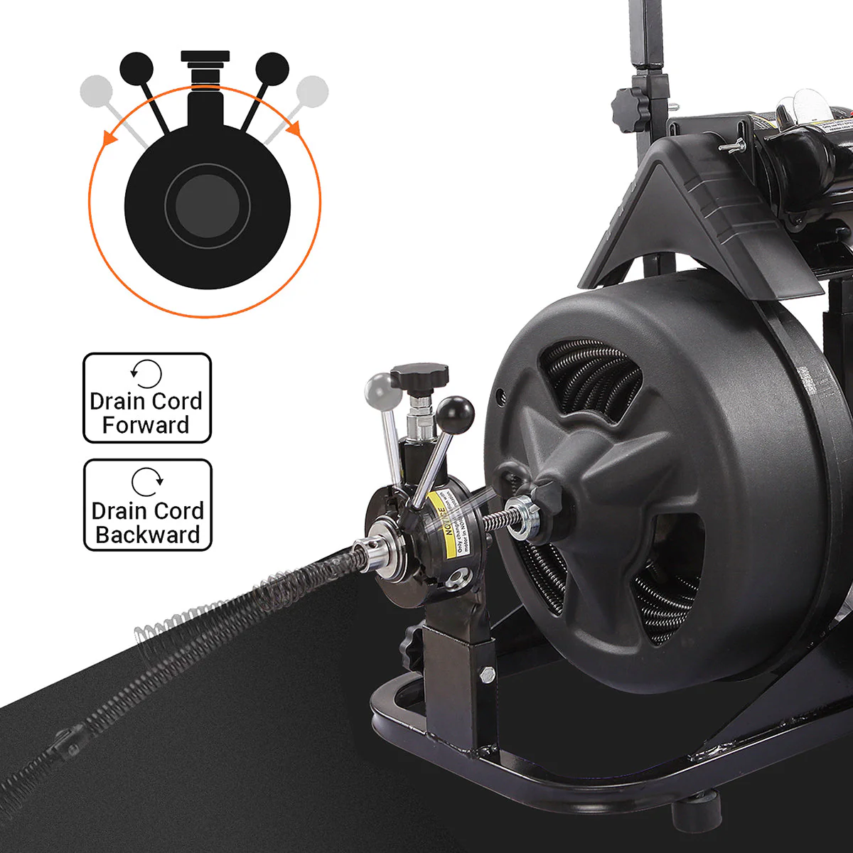 2025 Commerci?le afvoerontstopper met accessoires �C 100 ft elektrische rioolslang