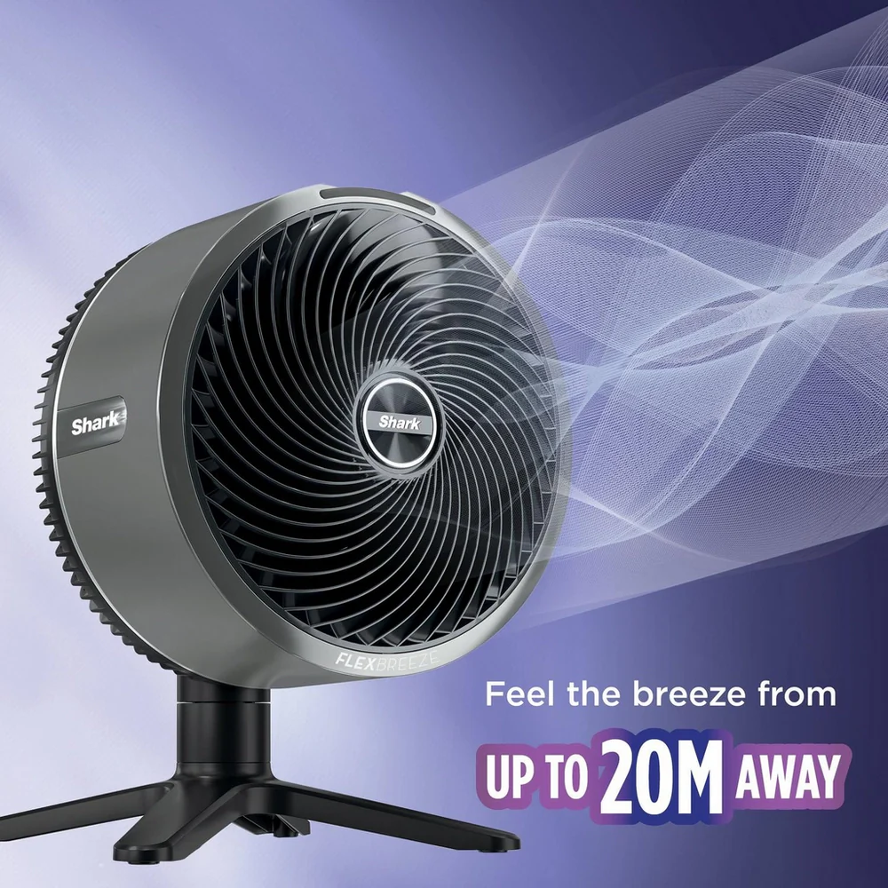 2025 Shark FlexBreeze TableMate FA150UK Tafelventilator voor Binnen en Buiten �C Hoge Snelheid �C Winter Fog