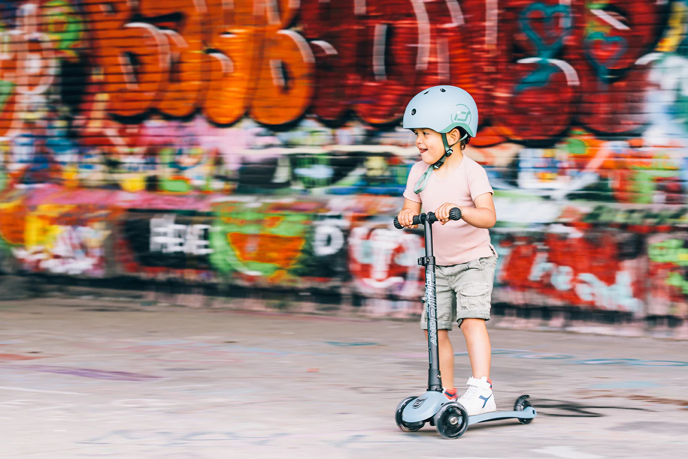 2025 Scoot & Ride Highwaykick 3 LED �C Step voor kinderen met opvouwbaar stuur en lichtgevende wielen