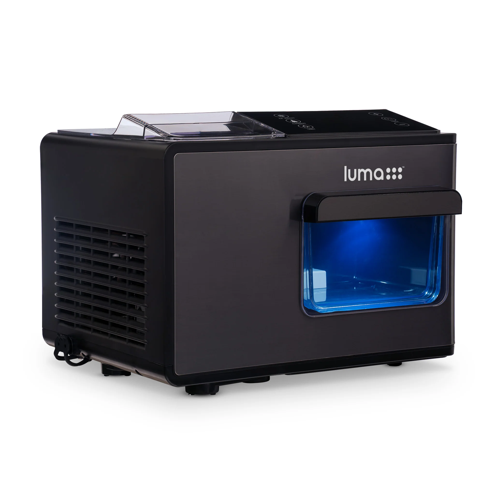 2025 Luma? Bovenblad Ijsmachine, Nugget Ijs, 44 lbs/dag, Zwart Roestvrijstaal
