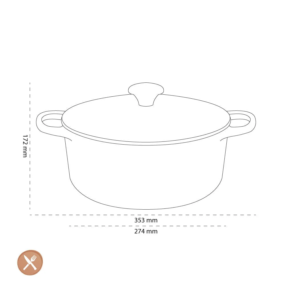 2025 Le Creuset - Braad-/Stoofpan Signature rond Mat Zwart 26 cm 5,3 l (zwarte binnenkant)
