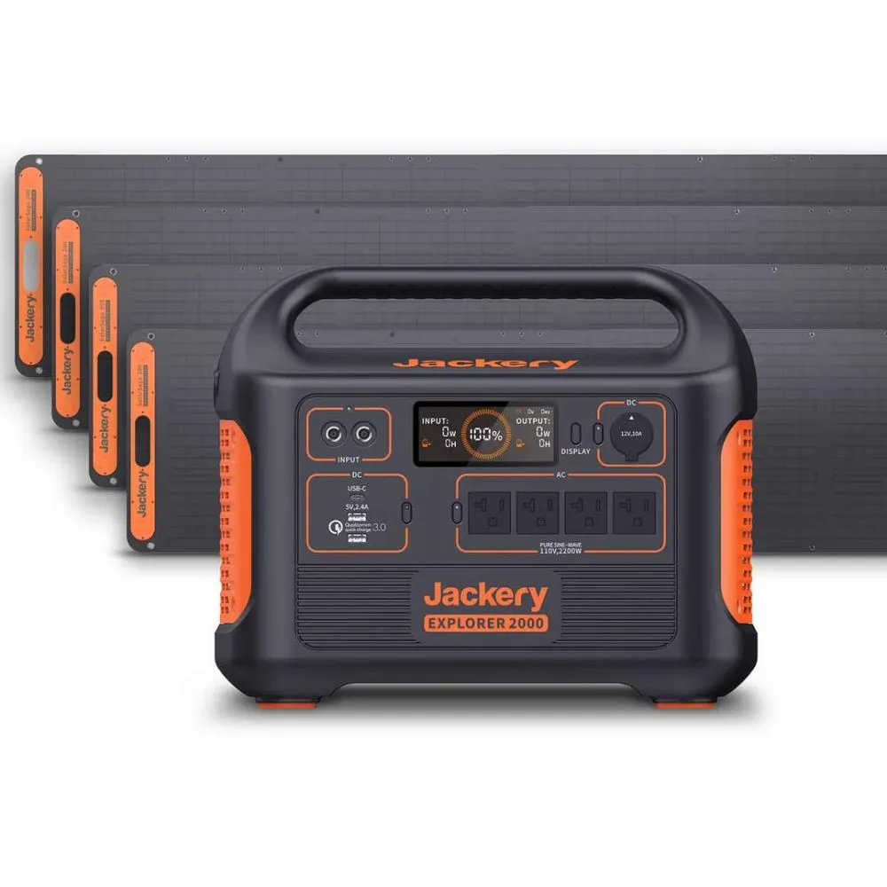 2025 Jackery Solar Generator 2000 (Jackery 2000 met 4 SolarSaga 200W panelen)