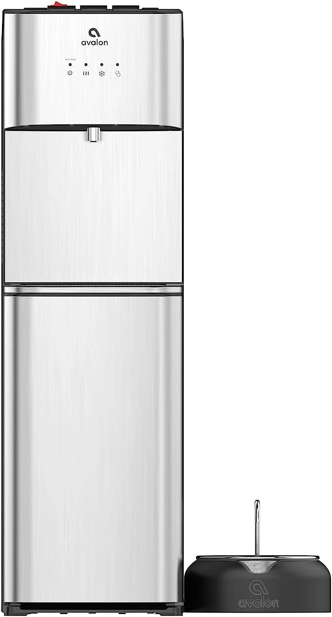 Zelfreinigende waterkoeler met beperkte oplage - 3 temperatuurinstellingen - warm, koud en kamerwater, duurzame roestvrijstalen constructie, bodemvulling - UL-gecertificeerd - Avalon