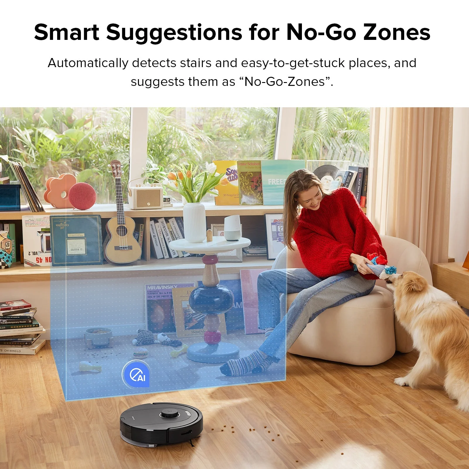 2025 Q5 Pro Robotstofzuiger en Vloerwisser met DuoRoller? Borstel, Krachtige Zuiging van 5500Pa en Slimme Navigatie