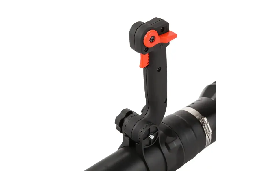 2-takt benzine rugblazer met 63,3 cm3, 233 MPH luchtsnelheid, 651 CFM luchtvolume, met gasklep aan de pijp