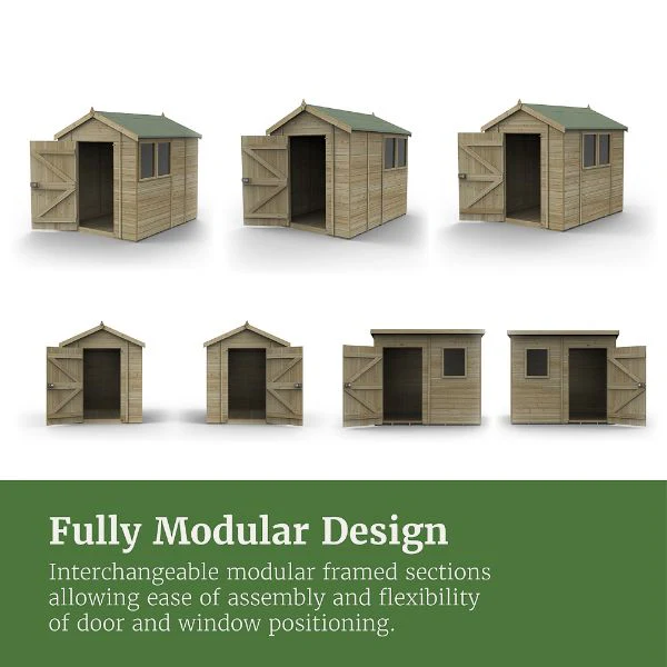 2025 Forest Garden Timberdale Schuur 6 x 4 Apex