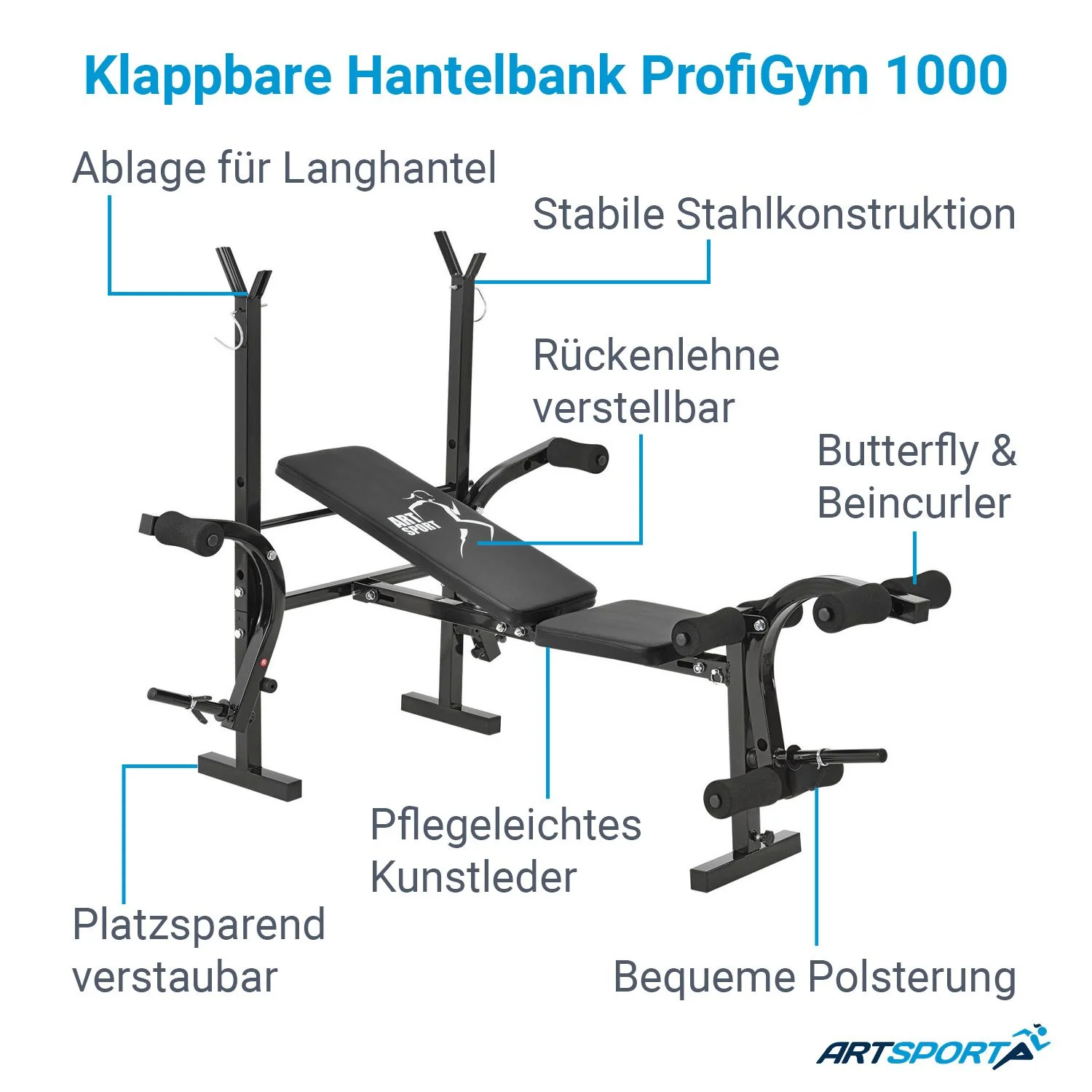 2025 ProfiGym Hantelbank 1000