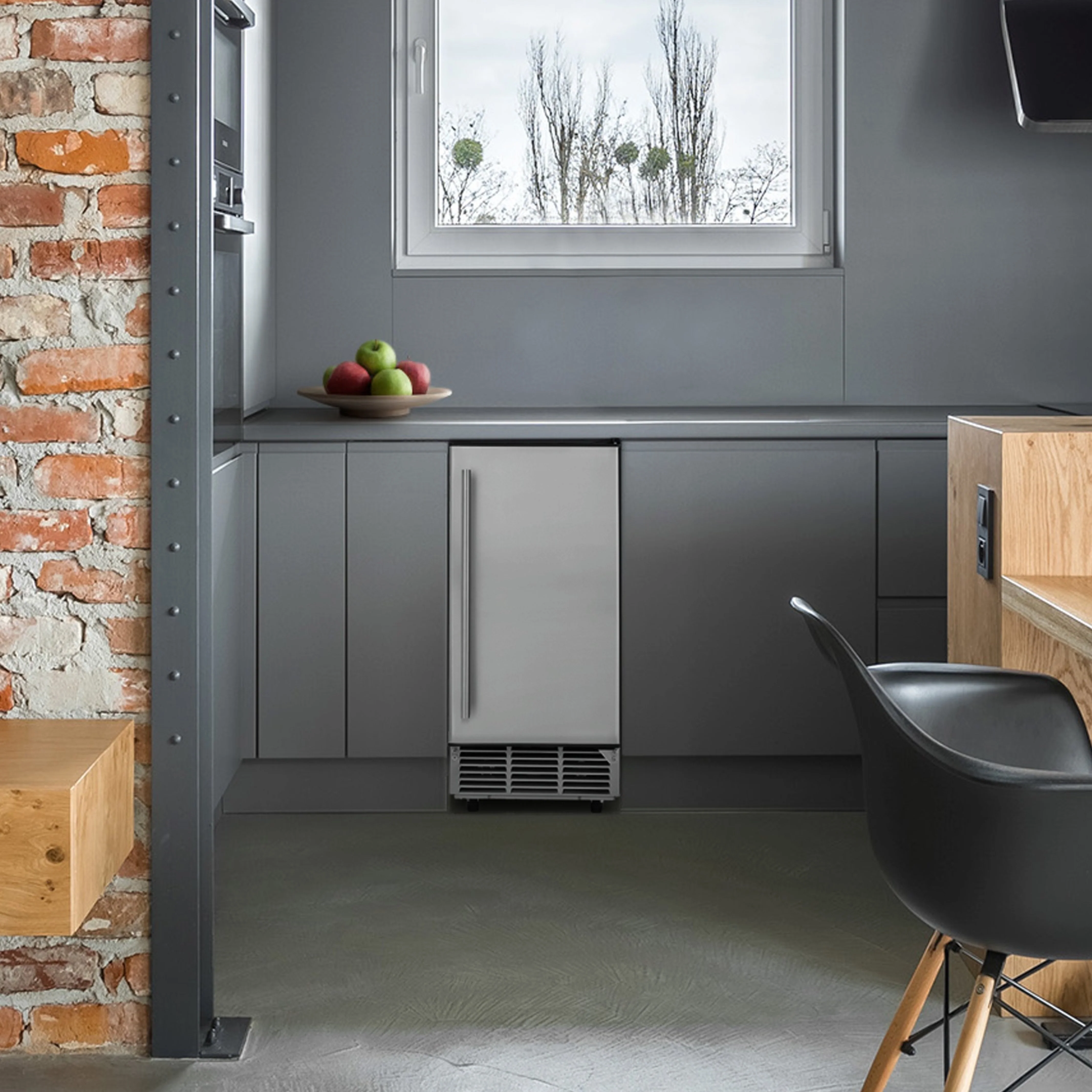 2025 Newair? Onderbouw Ijsmachine voor Thuis, Helder Ijs, 80 lbs/dag, Roestvrijstaal Professionele kracht voor je keuken