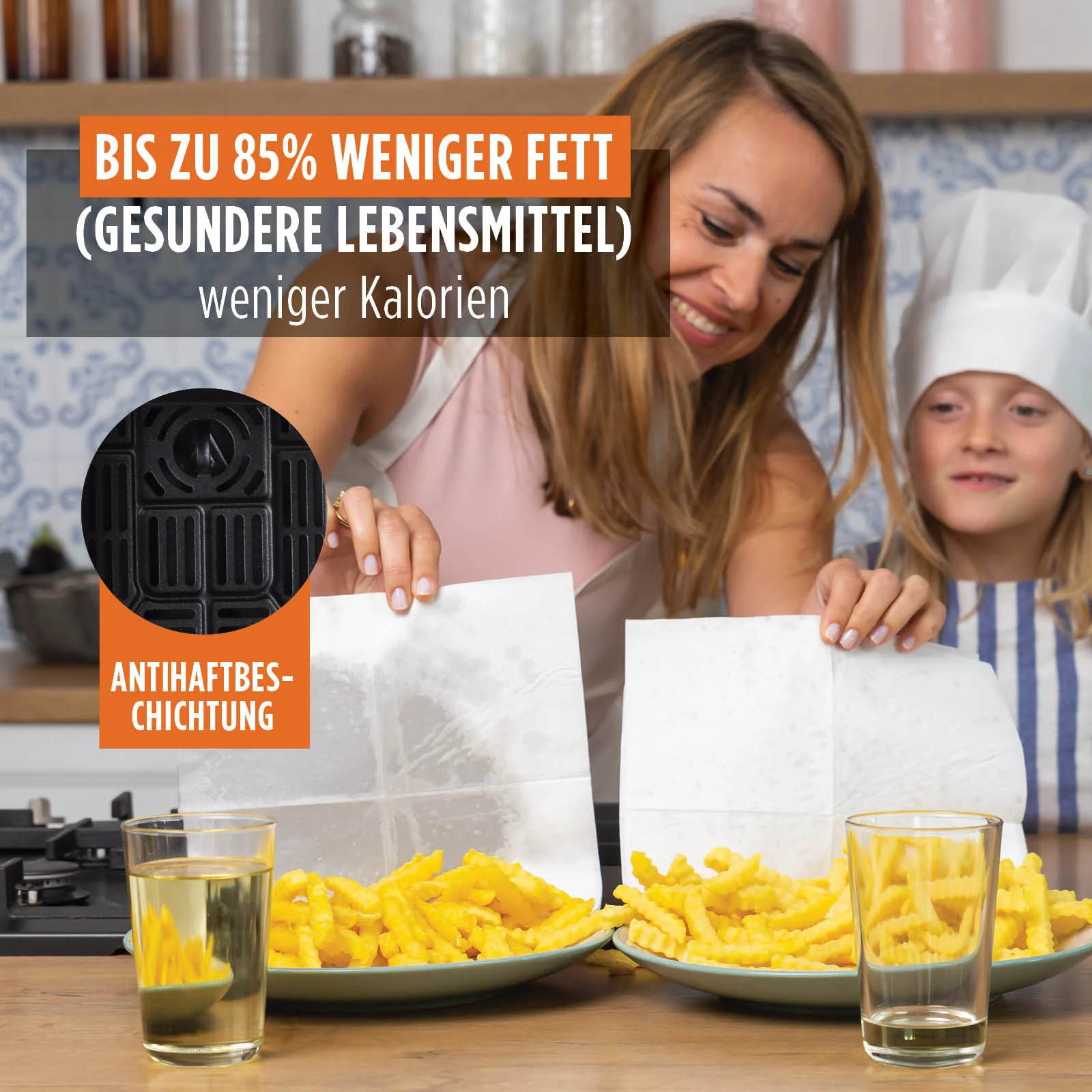 2025 Infinity PRO XXL Airfryer met dubbele manden, 1700 W, 8 L