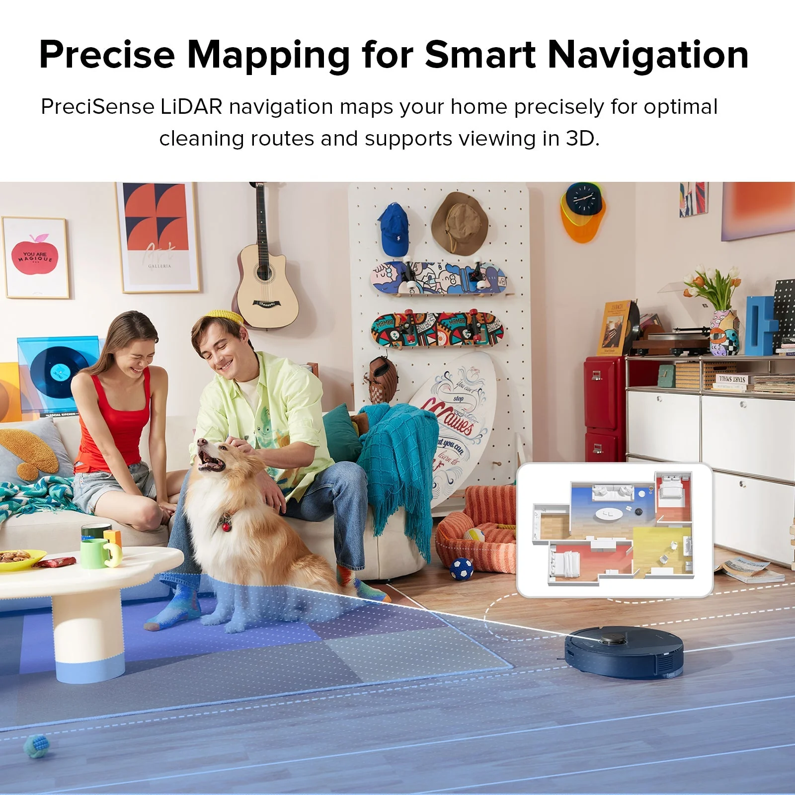 2025 Q5 Pro Robotstofzuiger en Vloerwisser met DuoRoller? Borstel, Krachtige Zuiging van 5500Pa en Slimme Navigatie