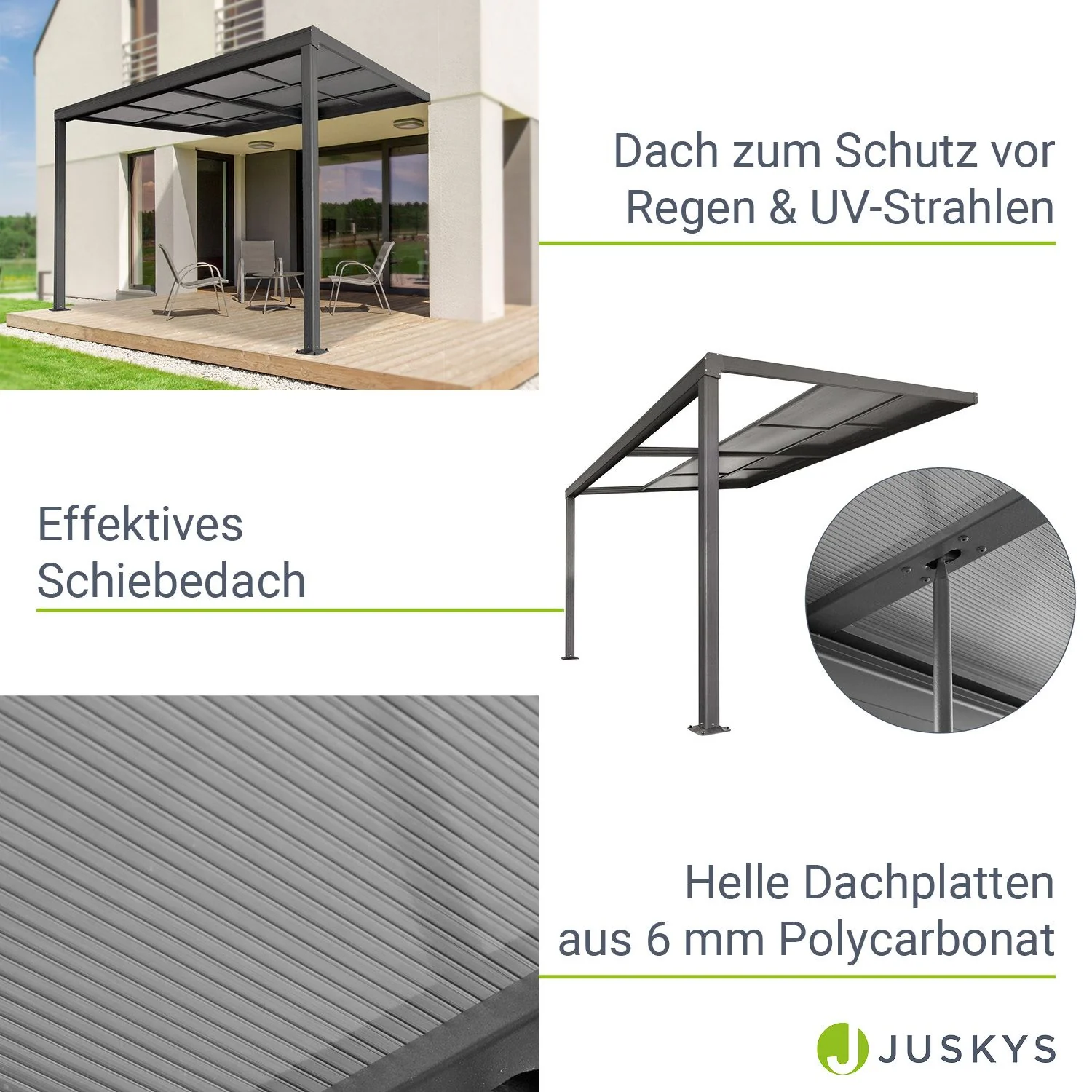 2025 Terrassendach Jakarta mit Polycarbonatplatten �C Terrasoverkapping Jakarta met Polycarbonaatplaten