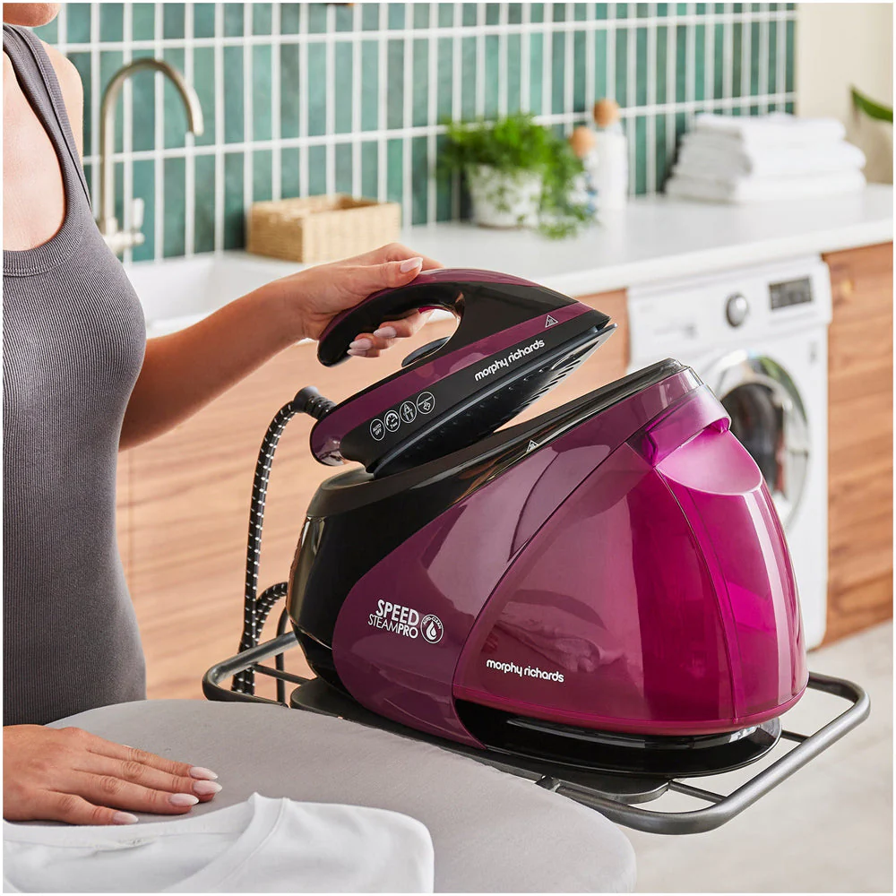 2025 Morphy Richards 332102 Speed Steam Pro Stoomgenerator met Automatische Reiniging �C Paars