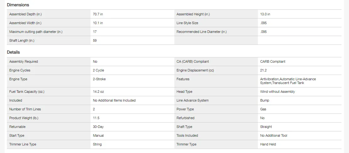 ECHO SRM-225 Rechtstengel Bosmaaier 2-takt Benzine 21,2 cc