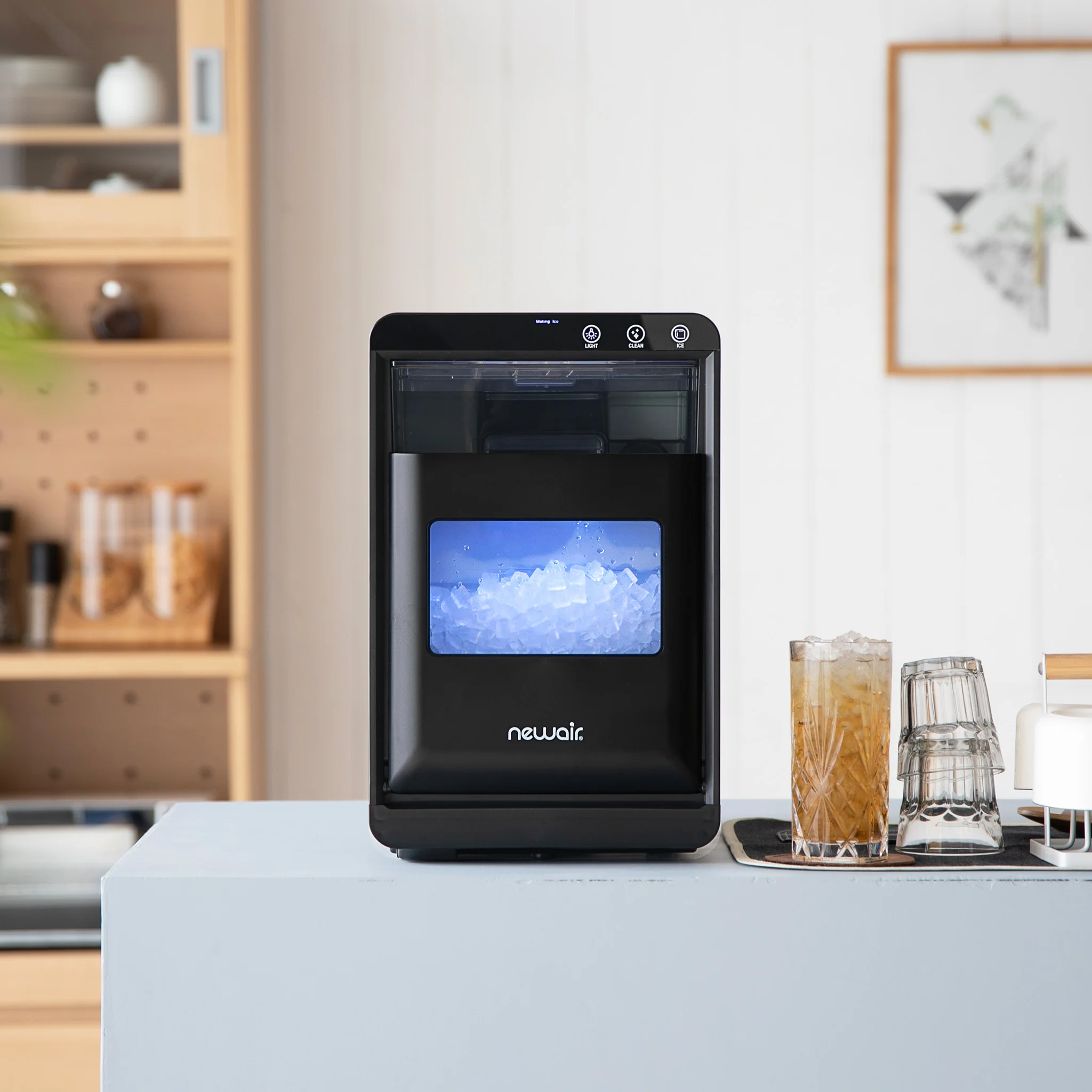 2025 Newair? Bovenblad Ijsmachine, Nugget Ijs, 44 lbs/24 uur