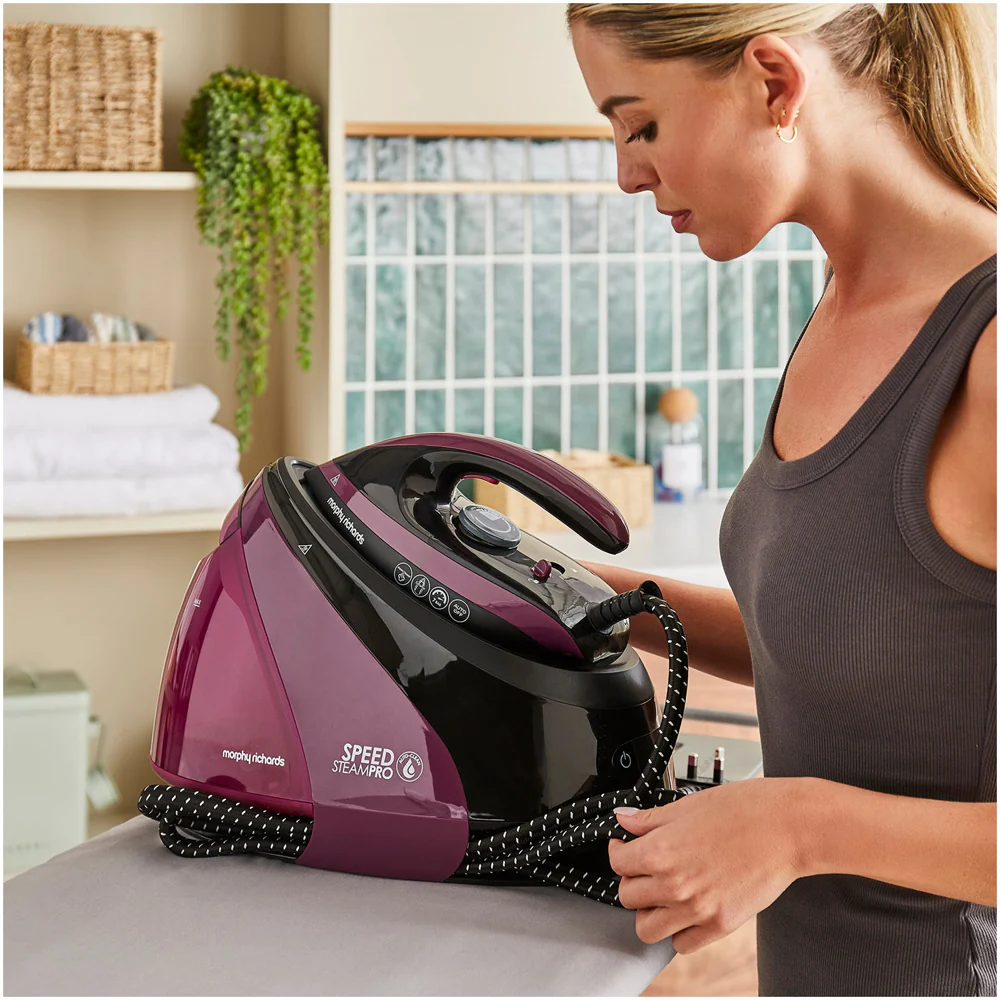 2025 Morphy Richards 332102 Speed Steam Pro Stoomgenerator met Automatische Reiniging �C Paars