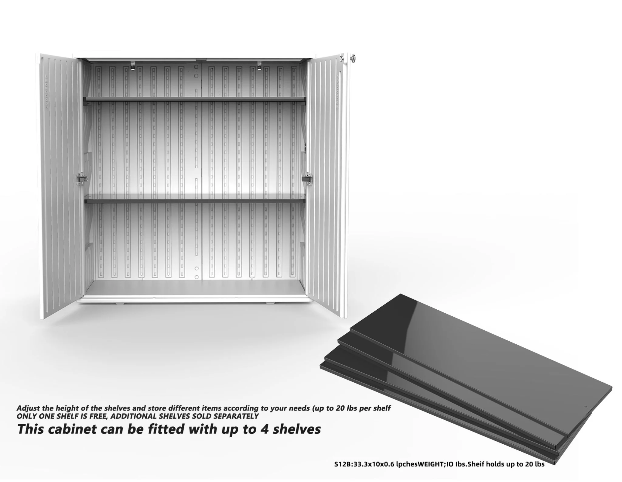 2025 Opslagkast van 9 Kubieke Voet voor Binnen en Buiten