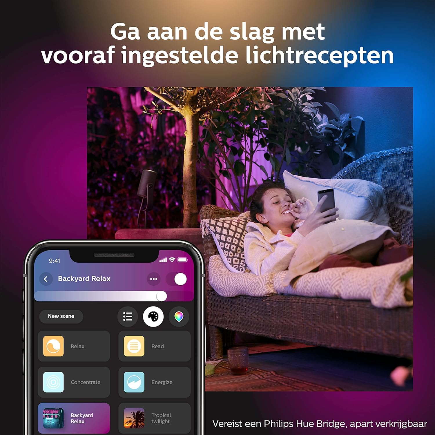 Philips Hue White and Colour Ambiance LED Garden Lights