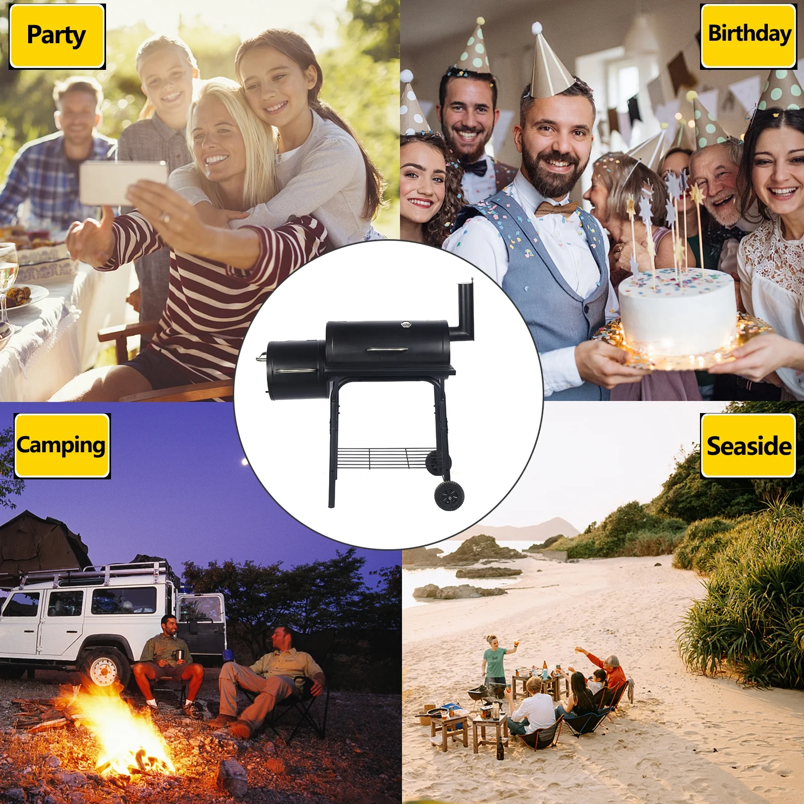 2025 Vebreda houtskoolgrill voor buiten �C Grill, smoker en vleesroker voor terras en tuin