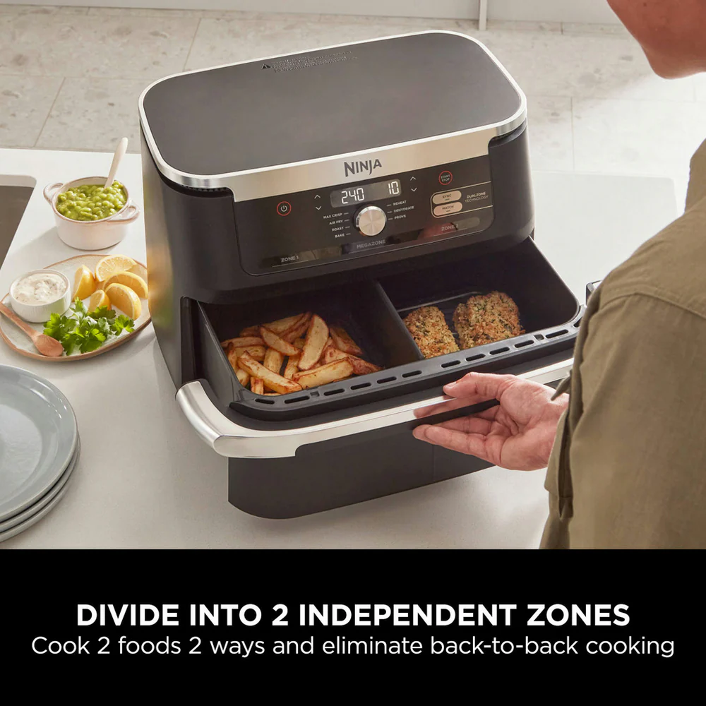 2025 Ninja Foodi FlexDrawer Heteluchtfriteuse AF500UK 10,4L Zwart - OPRUIMING