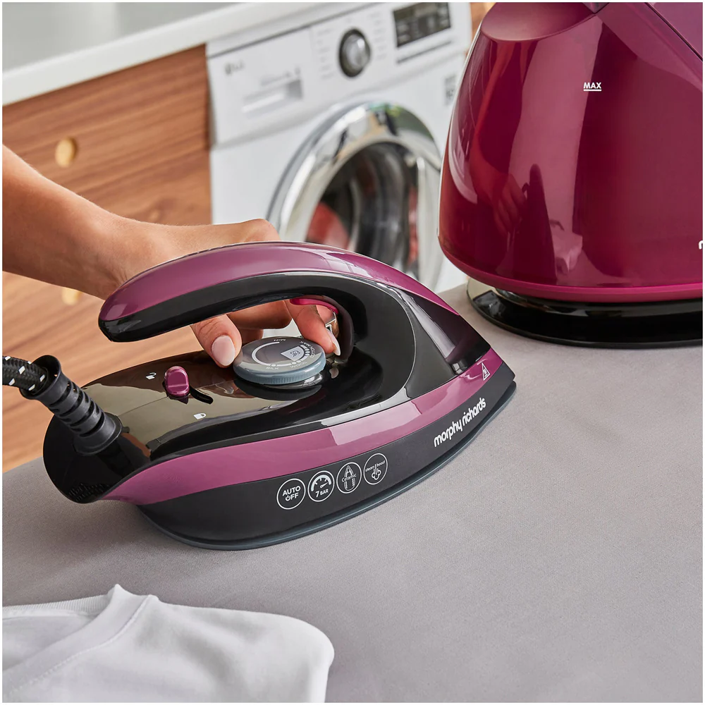 2025 Morphy Richards 332102 Speed Steam Pro Stoomgenerator met Automatische Reiniging �C Paars