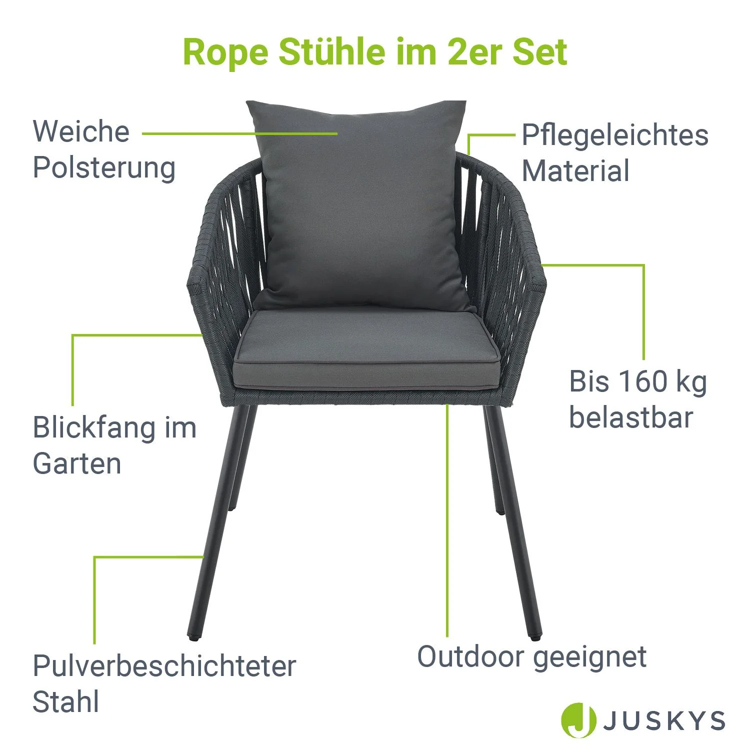 2025 Set van 2 Rope Stoelen