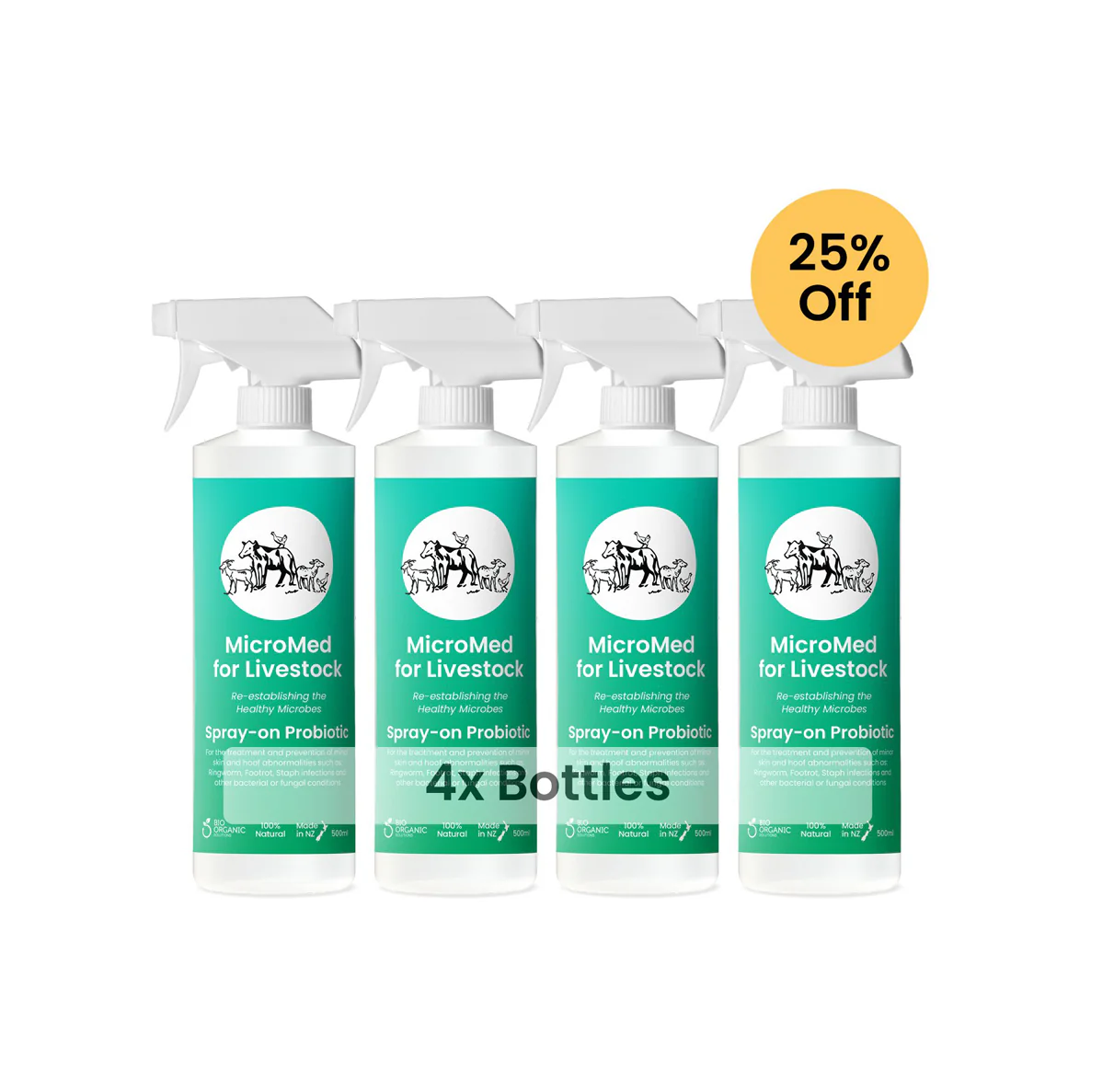 MicroMed for Livestock Acute Care �C 500ml 4 for 3 Bundle