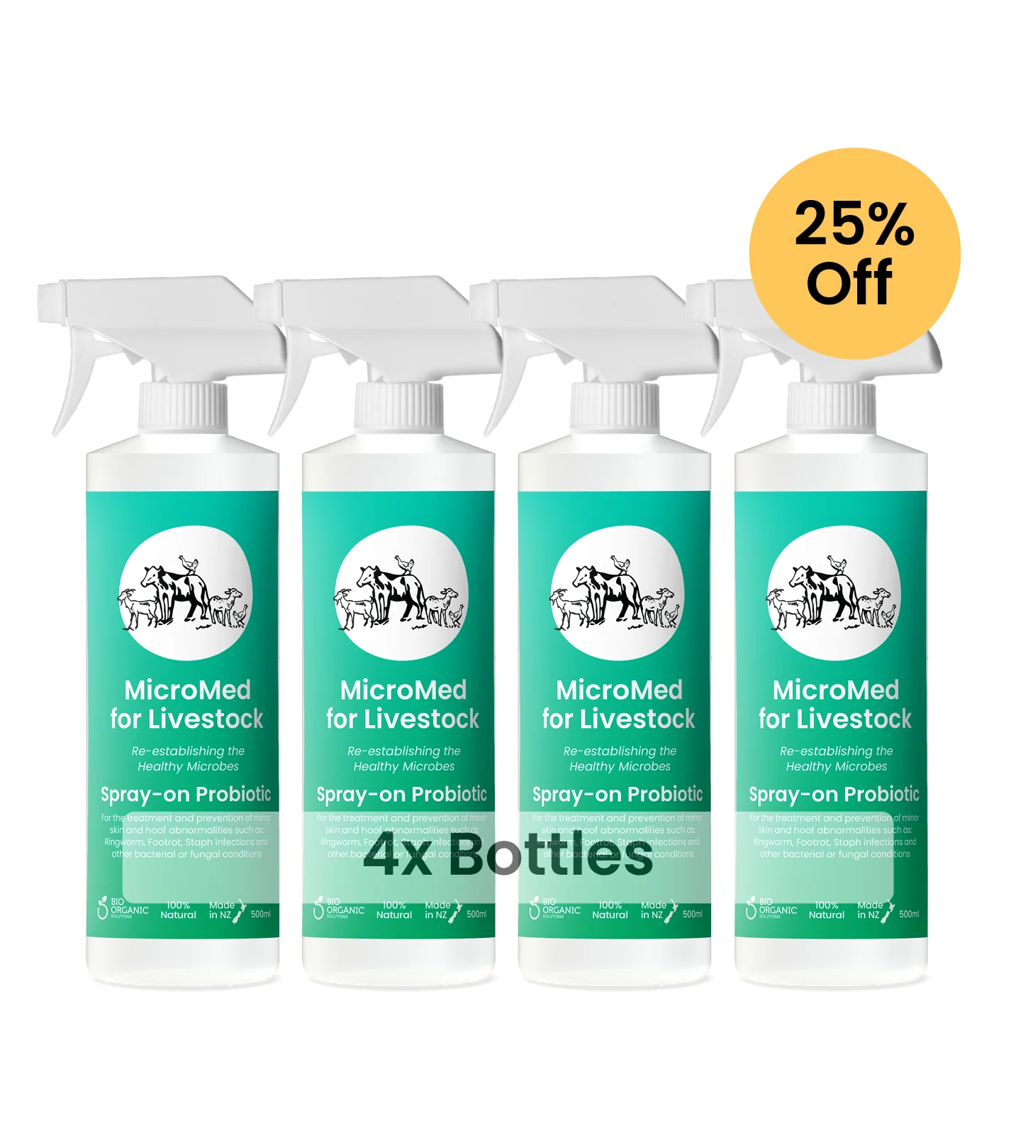 MicroMed for Livestock Acute Care �C 500ml 4 for 3 Bundle
