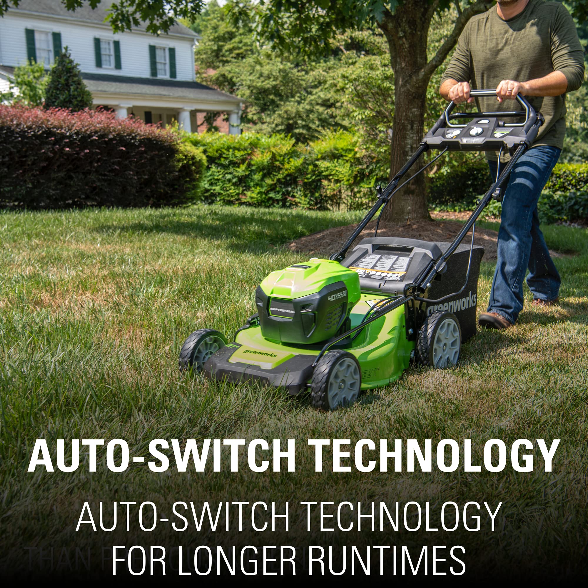 80V Cordless 21 Self-Propelled Brushless Lawn Mower | Greenworks