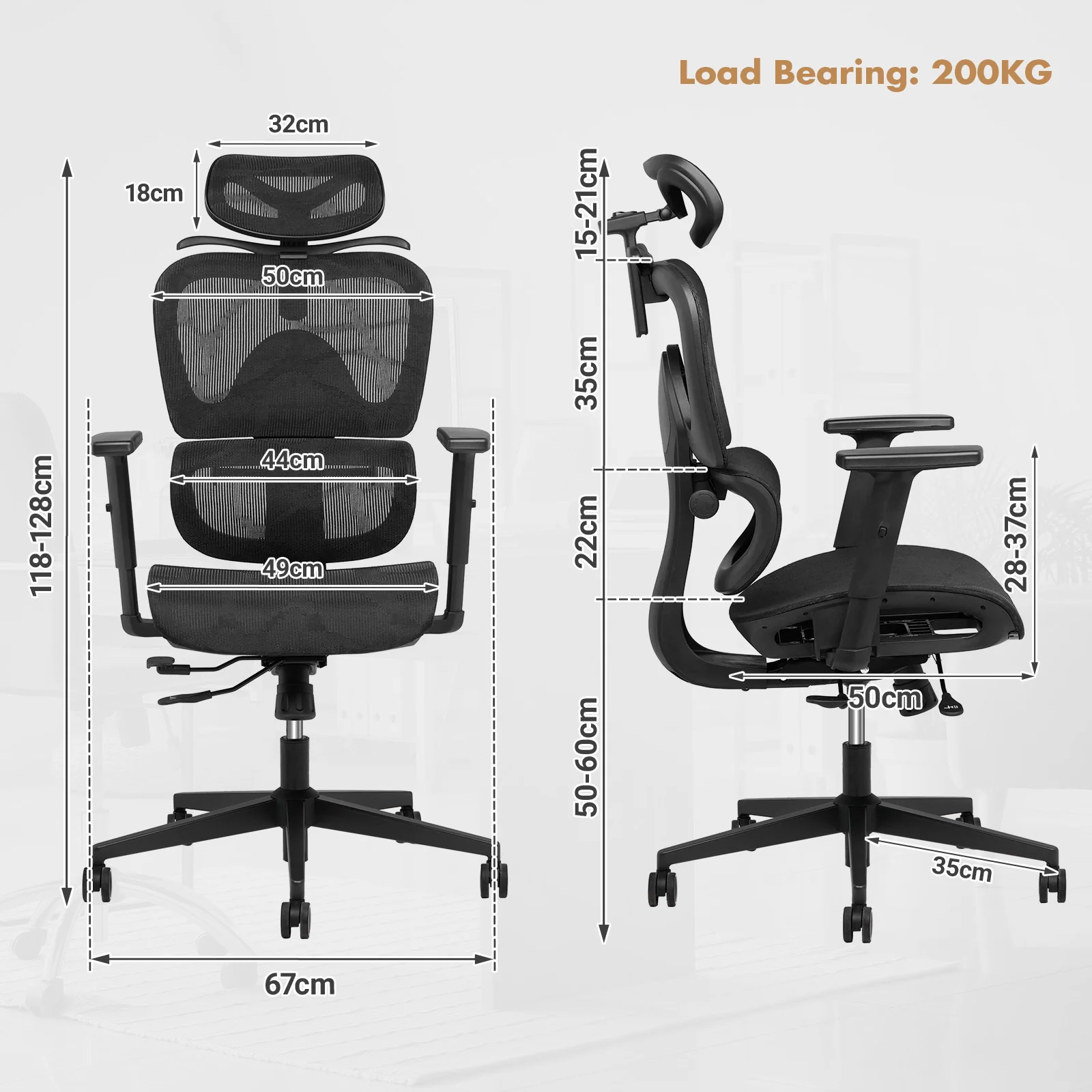 Ergonomic Office Chair Computer Chairs