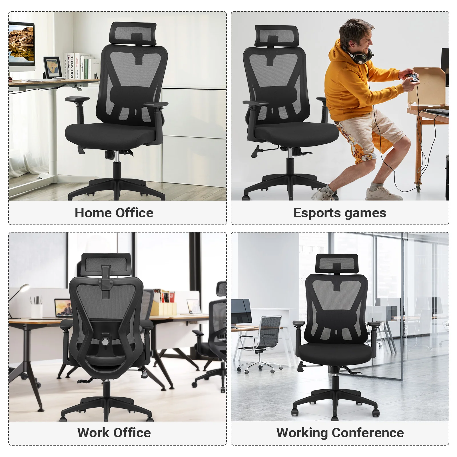 Ergonomic Office Chair Mesh High Back Desk Chair