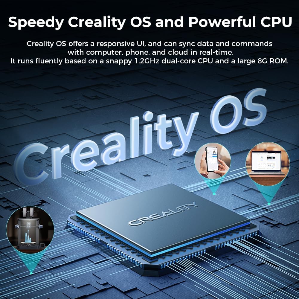 2024 New Version Creality K1C 3D Printer, 600mm/s Fast Printing Speed and Clog-free Direct Extruder, Support 300�� Printing and Carbon Fiber Filament, Auto Leveling and AI Camera 8.66*8.66*9.84 inch