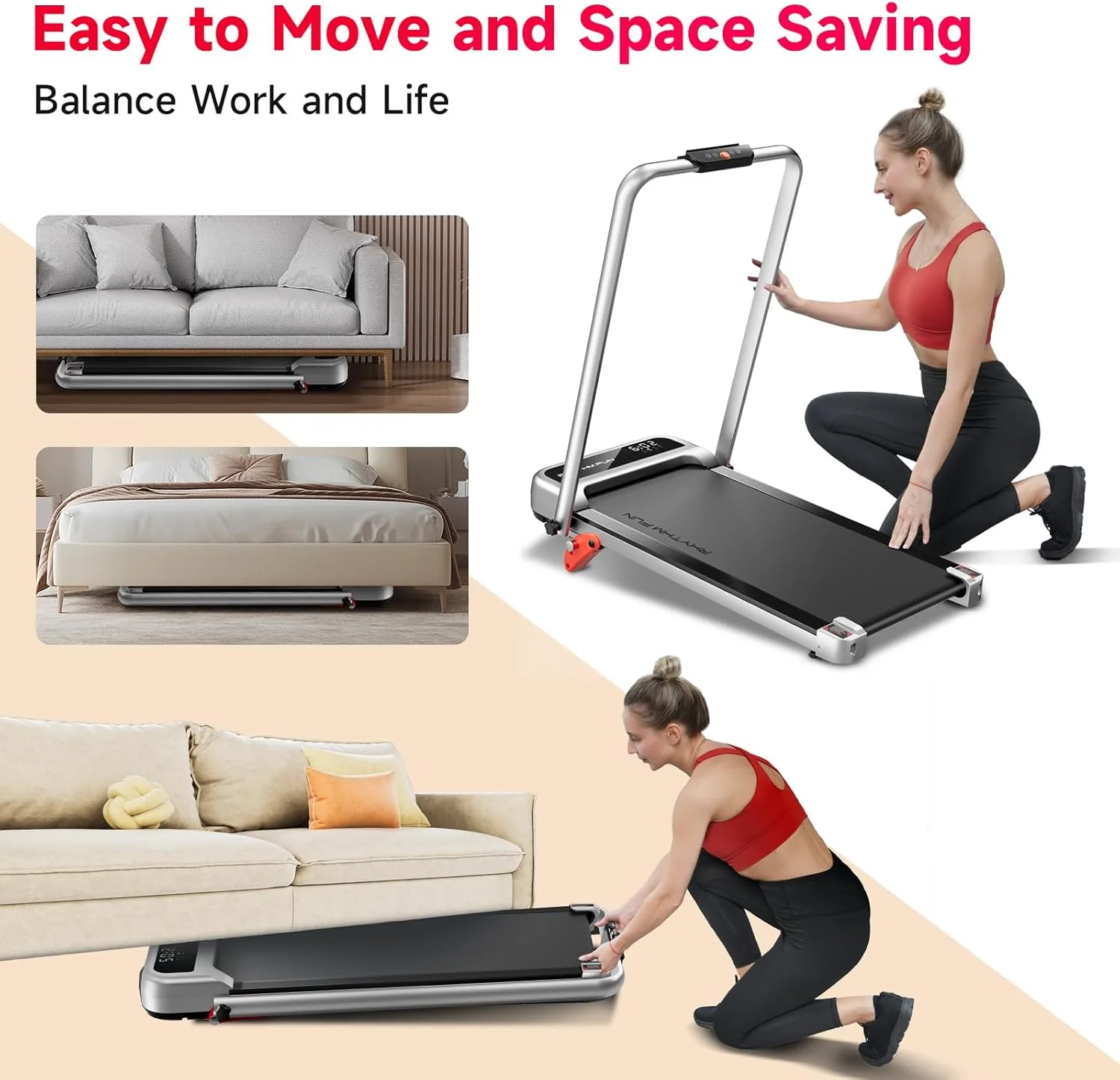 RHYTHM FUN CP01 Foldable Treadmill with Incline