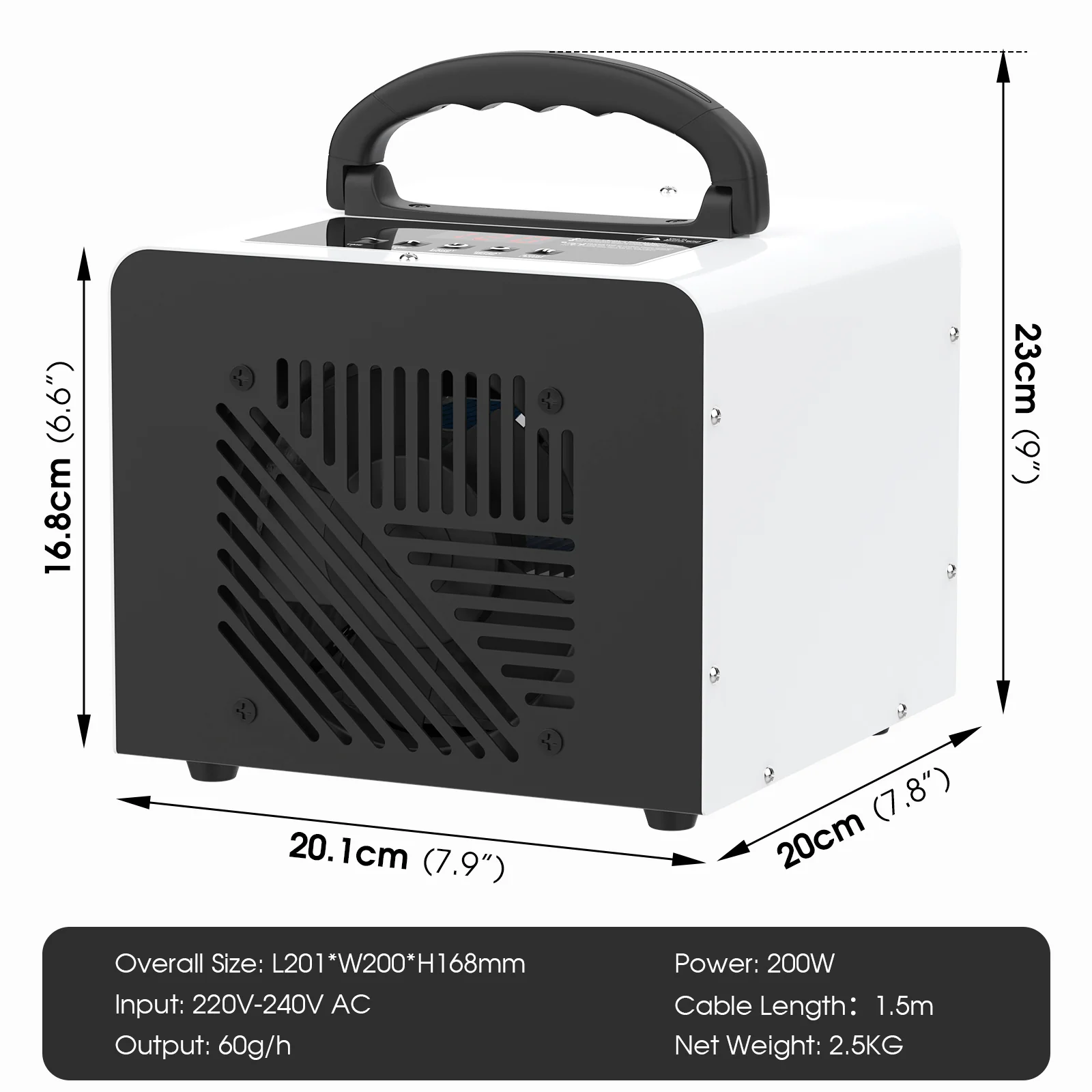 Ozone Generator 60000mg/h Air Purifier