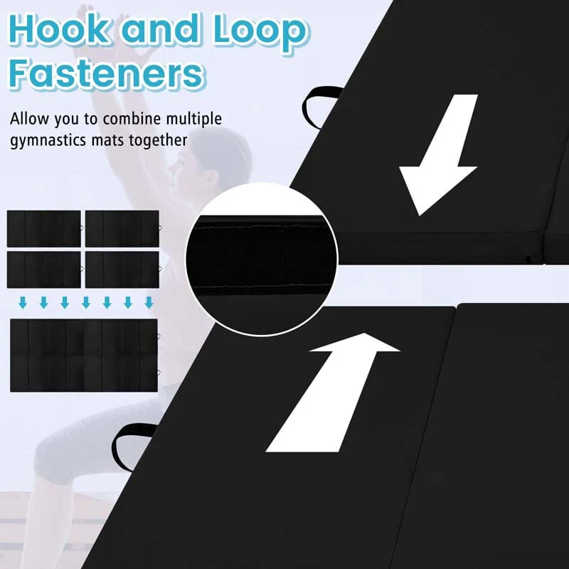 8' x 4' Anti-Tear Folding Gymnastics Mat for Yoga Fitness, 2