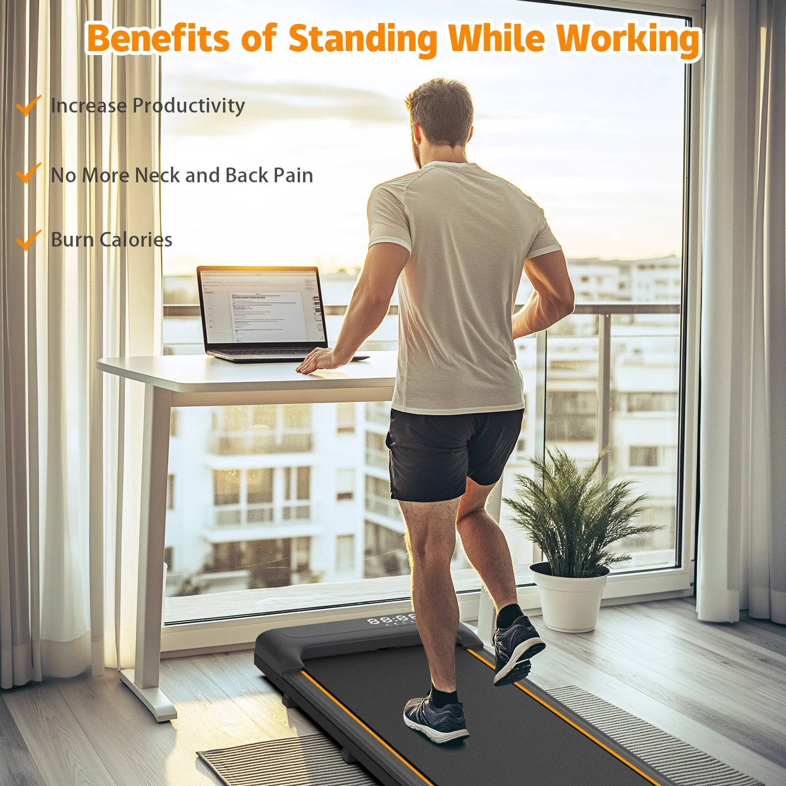 Walking Pad Under Desk Treadmill for Home