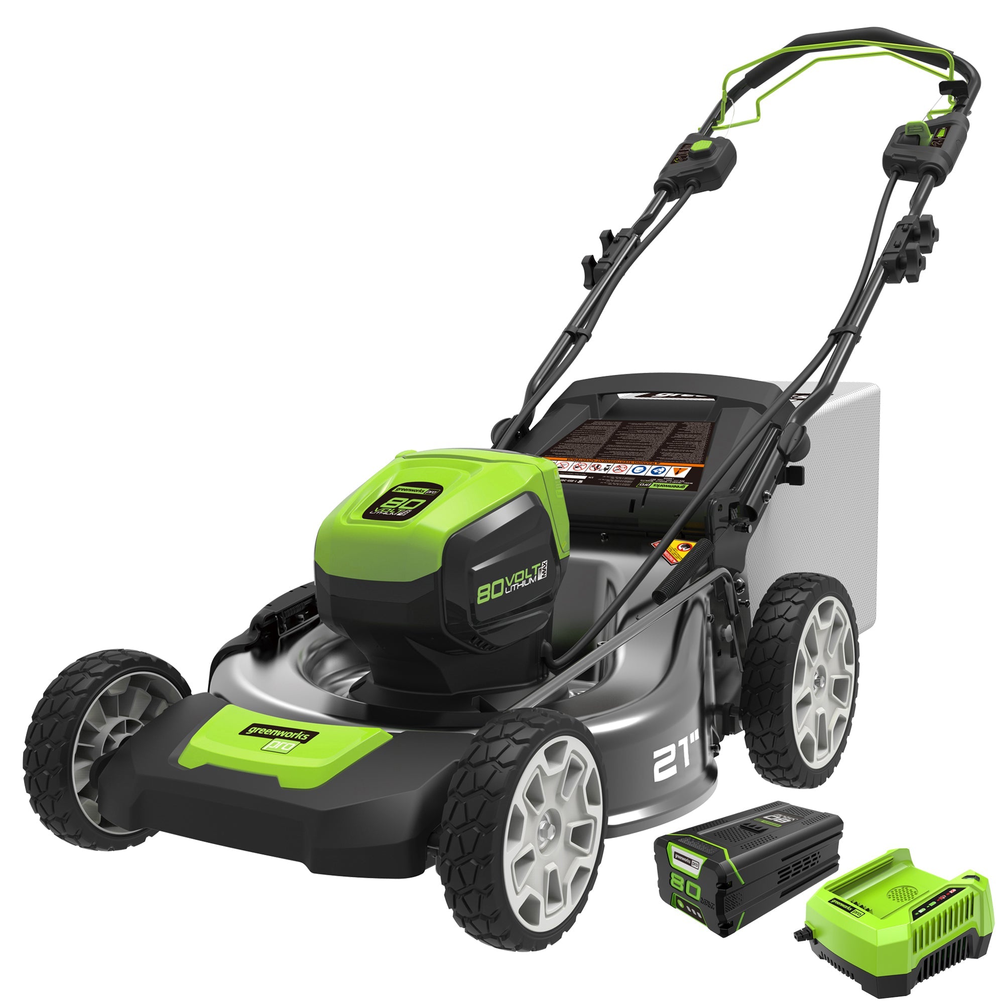 80V Cordless 21��� Self-Propelled Brushless Lawn Mower | Greenworks