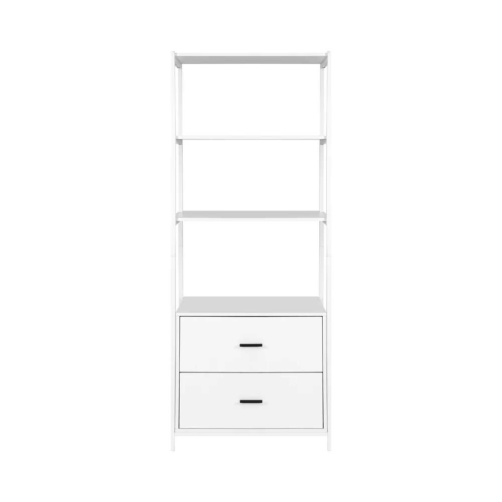 Artiss Bookshelf Display Shelf 2 Drawers 152CM White