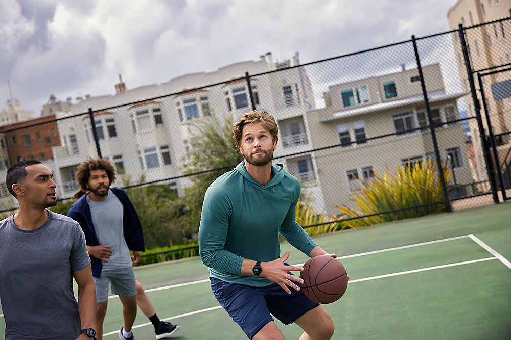 Garmin - v��voactive 5 GPS Smartwatch 42 mm Fiber-reinforced polymer - Metallic Navy Aluminum and Navy