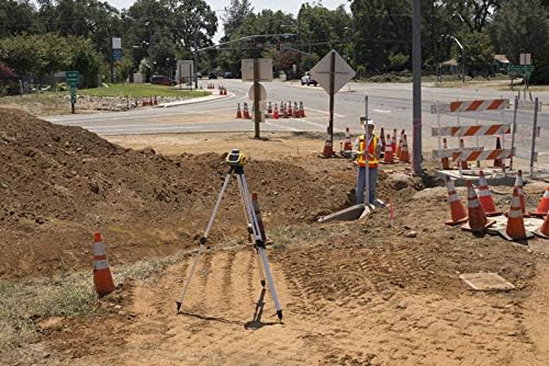LL100N-2 Laser Level Kit with HR320 Receiver and Clamp, 15' Grade Rod (Inches), Tripod, and System Case , Yellow