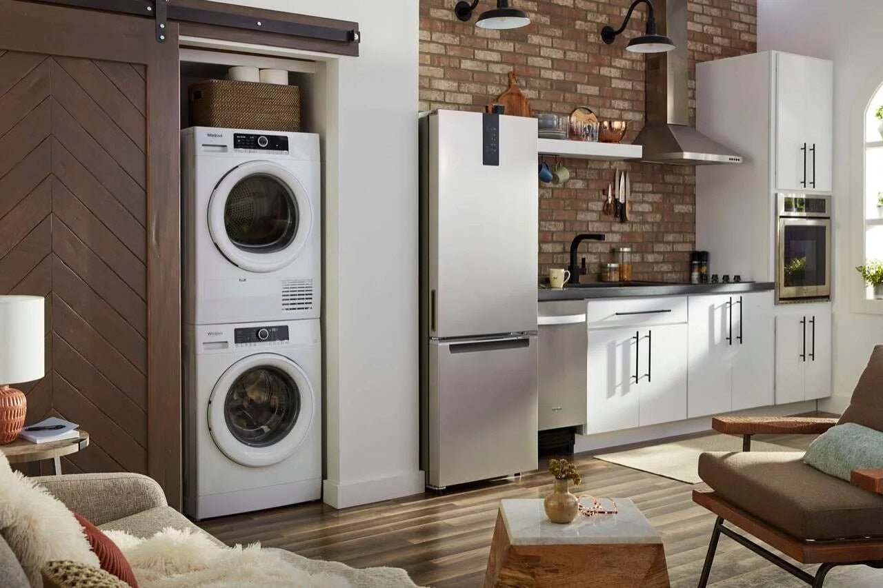 Whirlpool �C 1.9 Cu. Ft. High Efficiency Stackable Front-Load Washer with Detergent Dosing Aid �C White