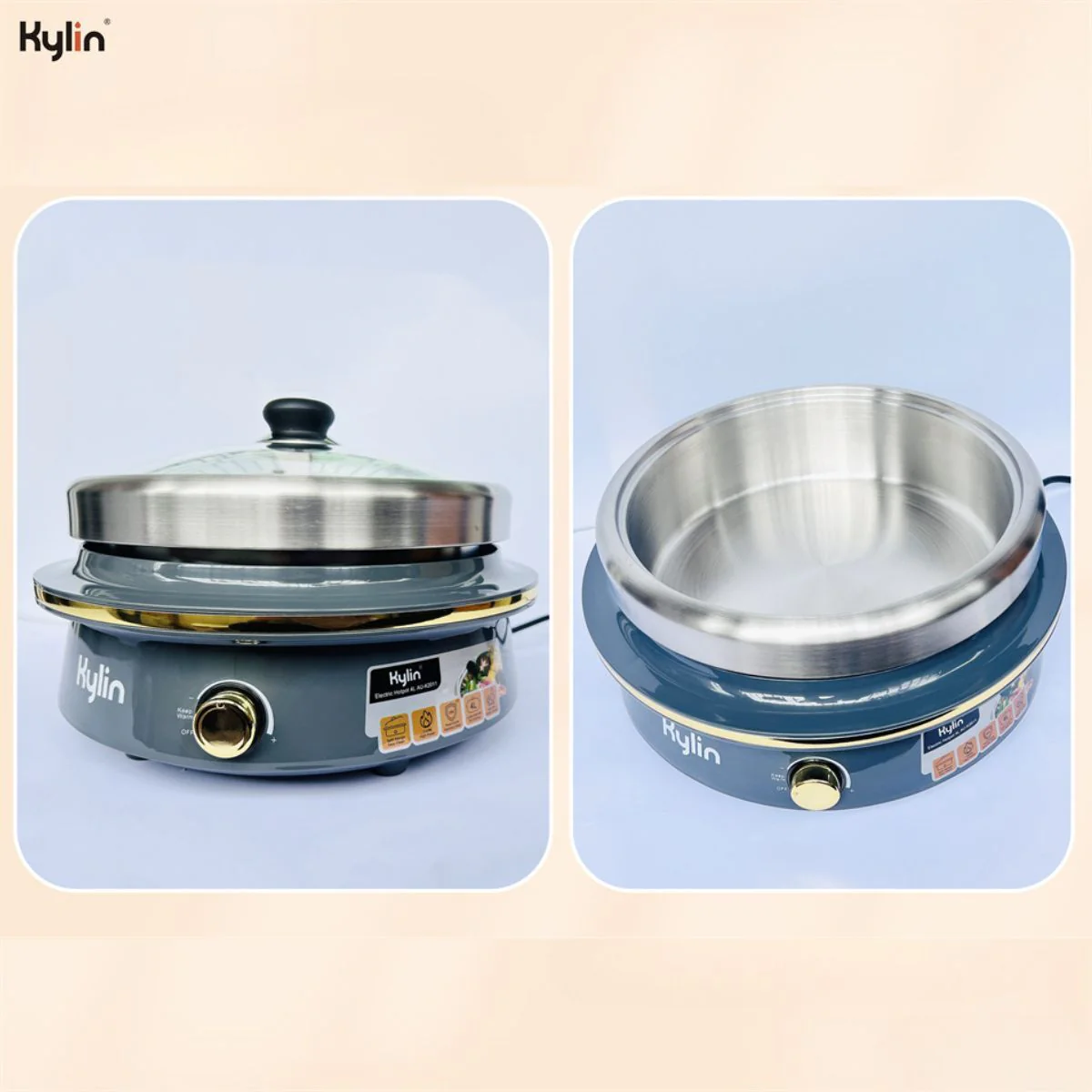Kylin Electric 1500W Hotpot with Stainless Steel Inner Pot 4L AU-K2011