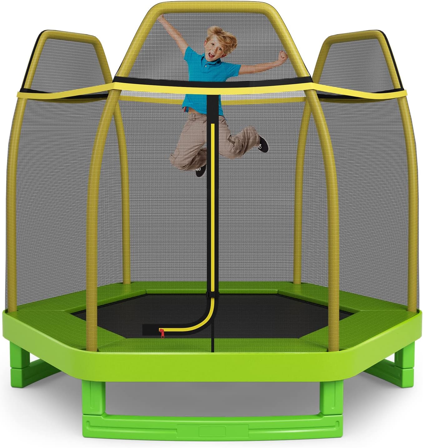 7FT Kids Trampoline with Safety Enclosure Net