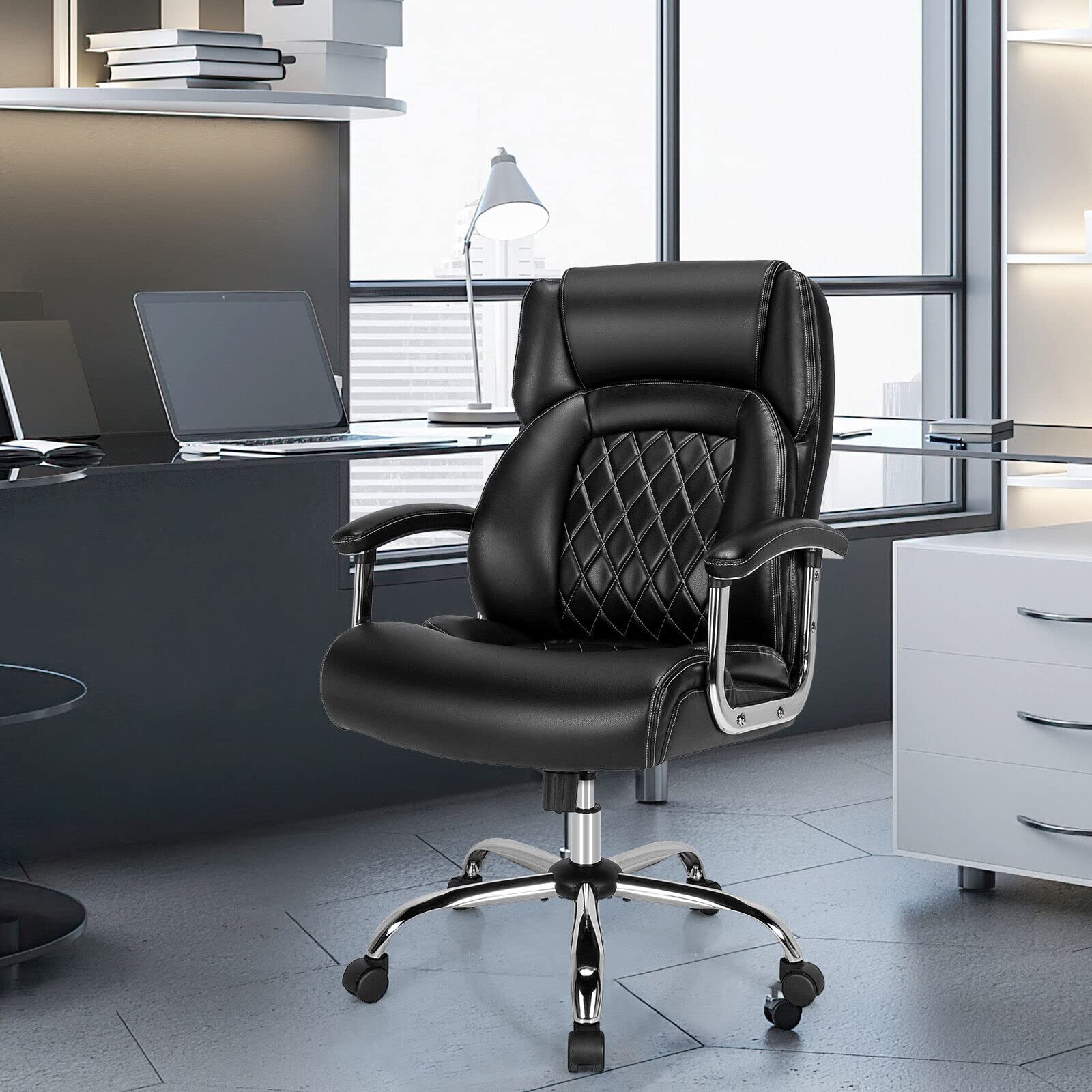 Giantex Big & Tall Office Chair, Height Adjustable Executive Chair
