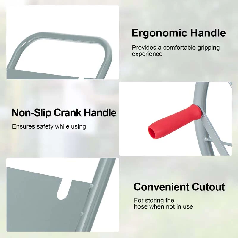 Garden Hose Reel Cart Holds 330 FT of 3/4