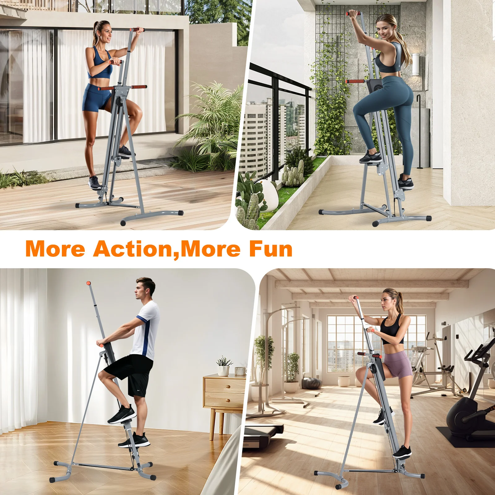Vertical Climber Exercise Machine Adjustable