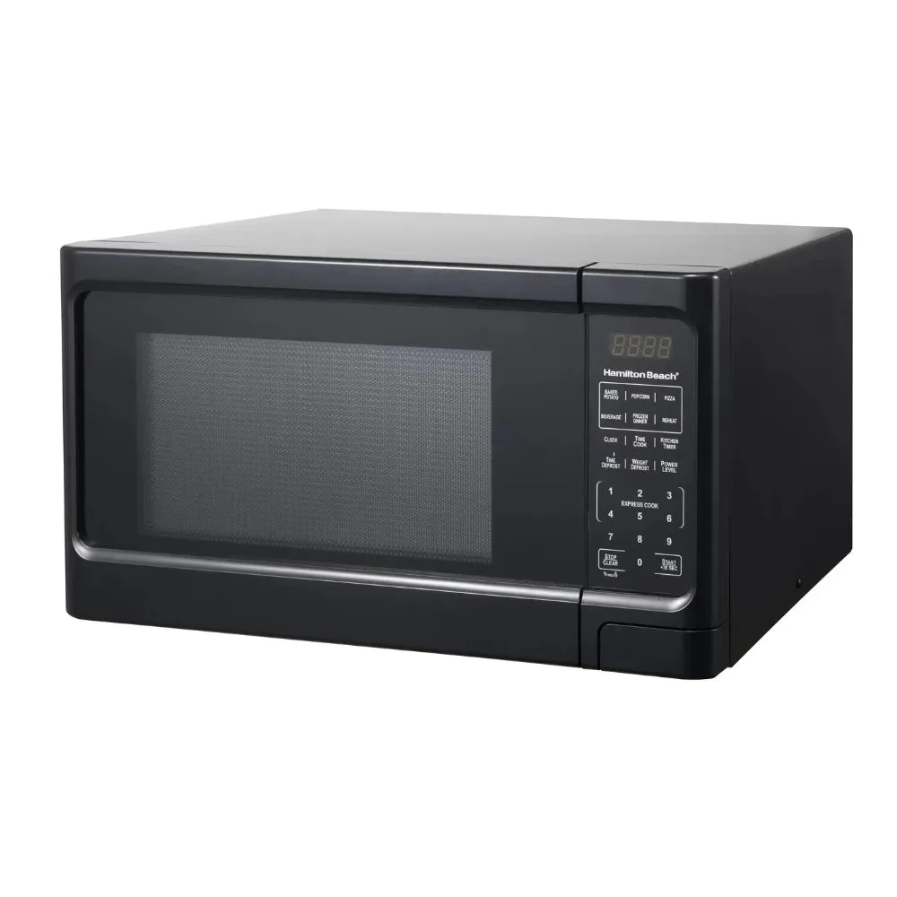 1.1 Cu. Ft. Sleek Black Digital Microwave - Effortless Touchpad Controls