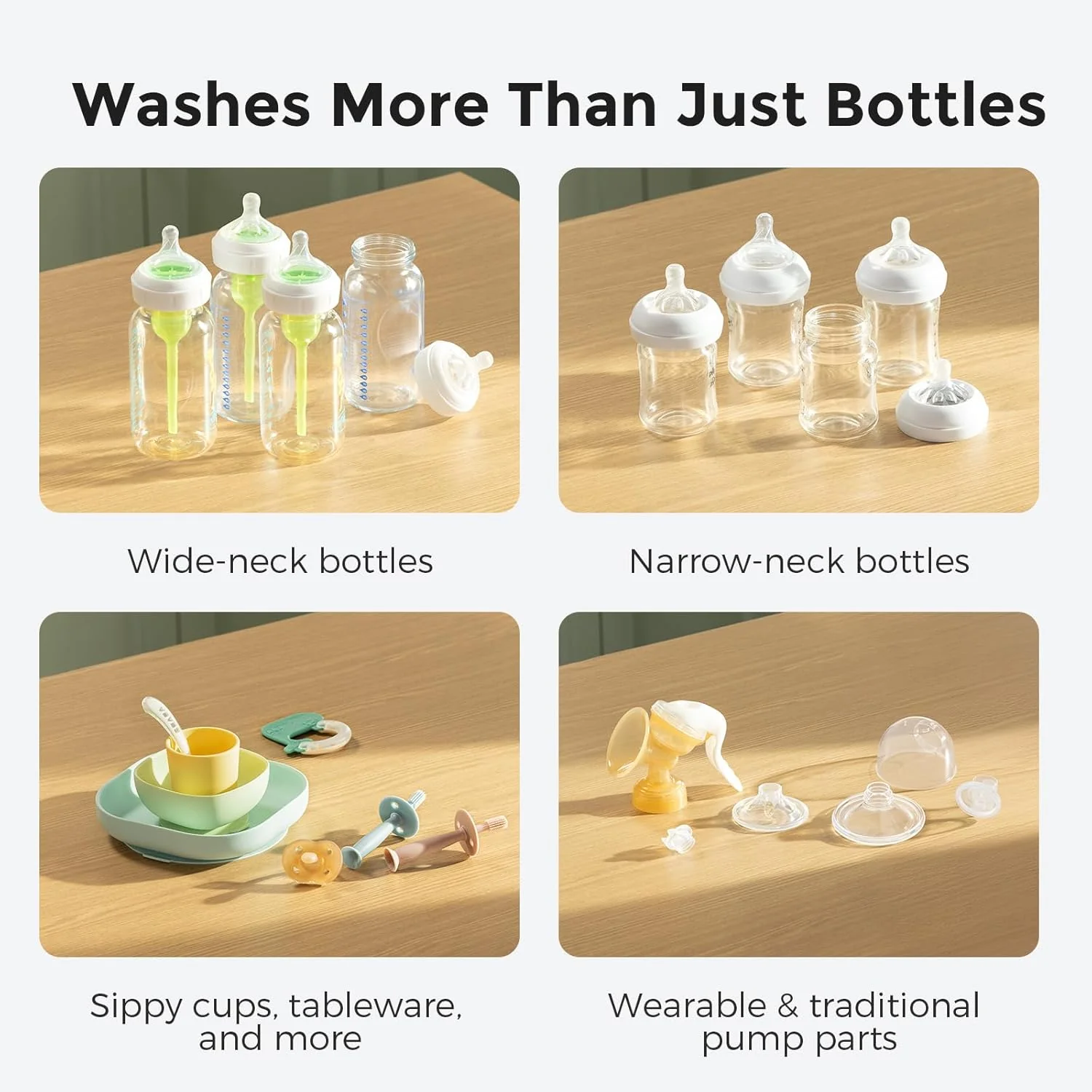 Baby Bottle Washer, Sterilizer & Dryer - All-in-One Cleaning Machine for Bottles, Pump Parts & Baby Essentials - Time-Saving & Effortless Care